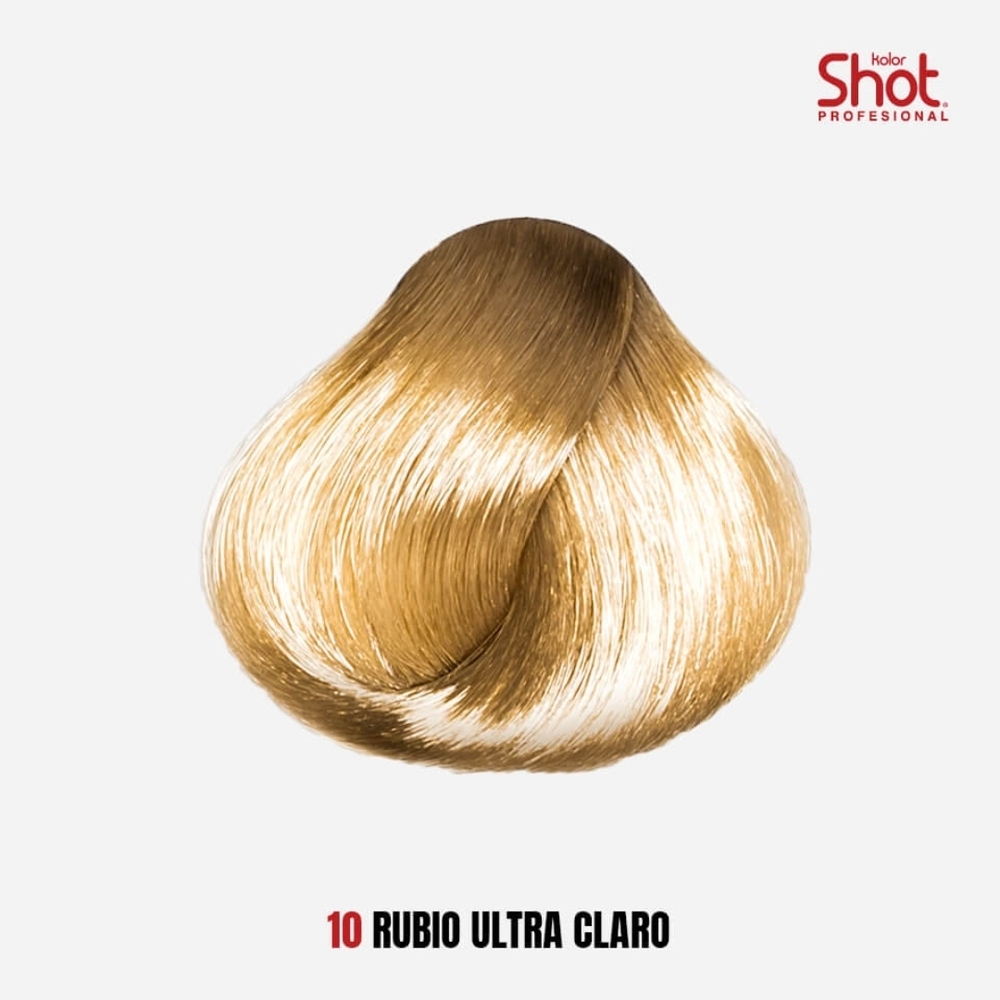Kolor Shot Professional Hair Color 10 Ultra Light Blonde -(90ml) - Permanent Dye